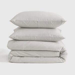 Quince 4 Piece Bedding Light grey for King/Cal King
